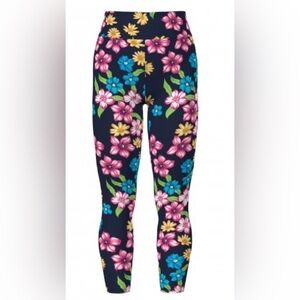 Floral Print Leggings in Navy, Pink & Teal